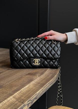 Сумка chanel black gold