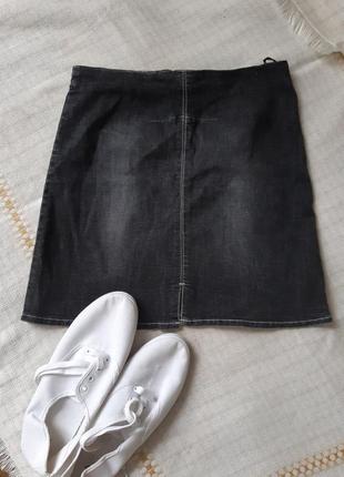 Юбка джинс черный
