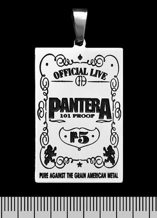 Кулон pantera (pure againstthe grainamerican metal) (ptsb-084) прямокутний