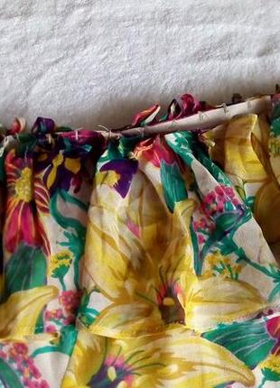 Легкое шелковое платье на одно плечо с оборками, цветочный принт, karen millen4 фото