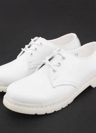 Dr martens 1461 mono white1 фото