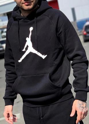 Кофта муж. nike jordan jumpman logo fleece hoodie (арт. av3145-010)