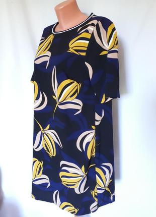 Плаття-туніка з коротким рукавом і квітковим принтом m&s(розмір 12-14)4 фото