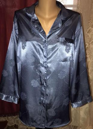 Красива сатинова піжамна кофта сорочка для сну 46/54
❌ распродаж❌4 фото