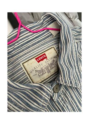 Вінтажна цупка сорочка levi’s з чоловічого плеча6 фото