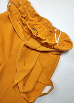 Брюки женские брюки оранжевого цвета с высокой посадкой от бренда shein s m5 фото