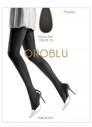 Елітні фірмові італійські колготи в горошок оroblu mirella – 70ден