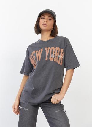 Жіноча футболка з написом new york.2 фото