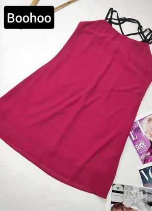 Сукня жіноча фіолетового кольору на бретелях від бренду boohoo s m