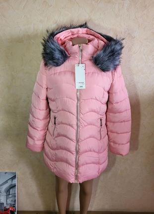 Женский пуховик пудровый, удлененая куртка женская розовая, пальто, парка8 фото