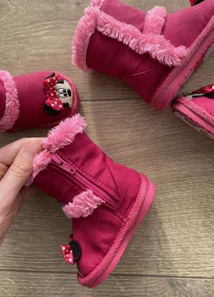 Рожеві сапожки чобітки на дівчинку - 16 розмір дісней осінь зима4 фото