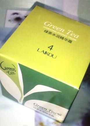 Laikou green tea hydrating cream 55g крем для лица с зеленым чаем3 фото