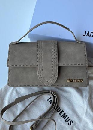 Сумка жакмю jacquemus бежева замша