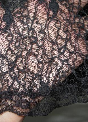 Черная кружевная ажурная юбка. размер s/m- xl5 фото