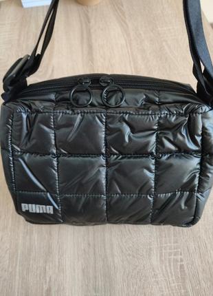 Оригінал puma metall shoulder bag black, сумка жіноча