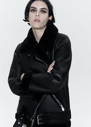 Дубленка zara, зимняя дубленка зара