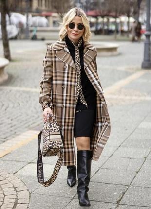 Zara тренч/плащ/пальто в клітинку в стилі burberry1 фото