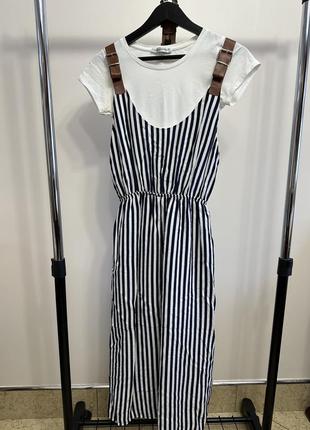 Сарафан в полоску турецкий