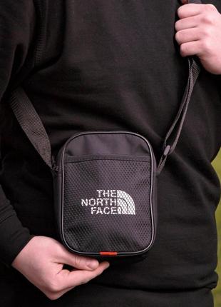 Маленька сумка месенджер the north face ms міська чоловіча чорна через плече барсетка tnf стил2 фото