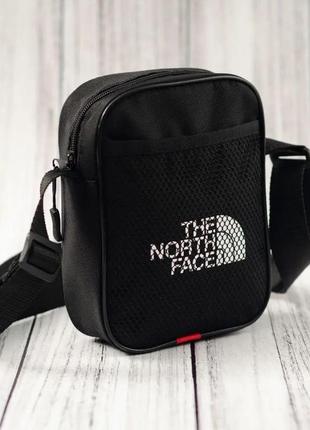 Маленька сумка месенджер the north face ms міська чоловіча чорна через плече барсетка tnf стил3 фото