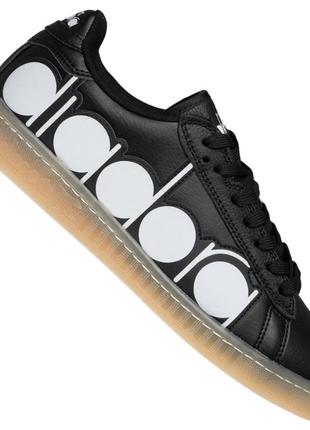 Оригинал кожаные кроссовки diadora game bolder размер 43 чёрно - белые