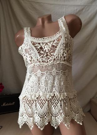 Красивая кружевная майка / блуза