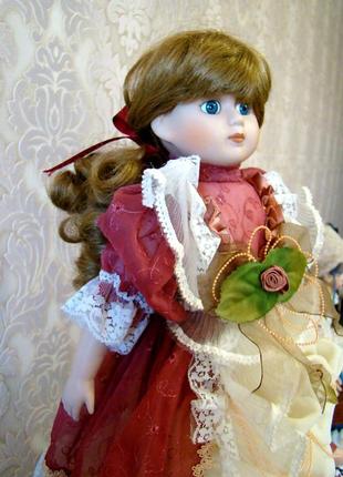 Фарфоровый интерьерная кукла винтаж1 фото