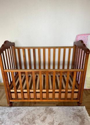 Ліжко для немовлят, дітей до 3-4 років з кокосовим матрацом1 фото