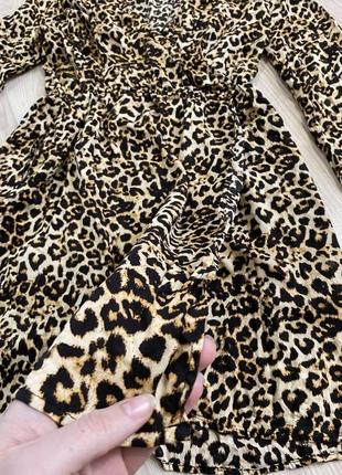 Легкое платье zara леопардовый принт2 фото