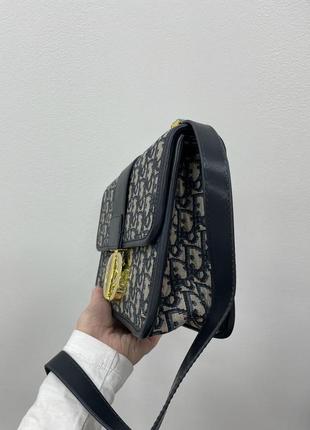 Стильна натуральна жіноча сумка christian dior текстиль на плече діор7 фото