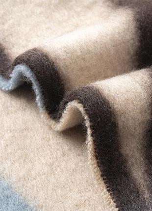 Большой шерстяной шарф объемный огромный теплый шарфик с кисточками, в составе шерсть3 фото