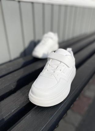 Кроссовки белые для девочки, мальчика, кеды детские2 фото
