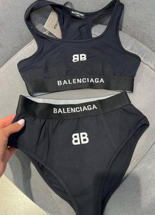 Брендовый комплект купальник в стиле balenciaga