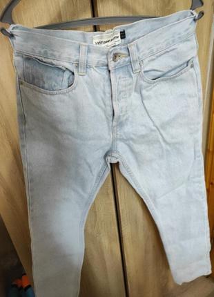 Светлые джинсы скинни размер xs-s7 фото
