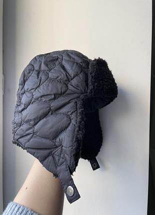 Очень стильная шапка ушанка old navy