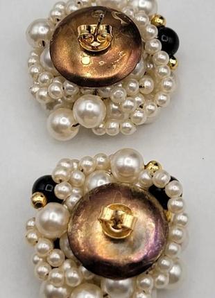 Винтажное ожерелье из жемчужин и серьги из жемчужин, набор old money style7 фото
