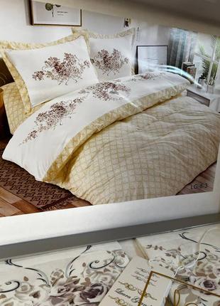 Роскишный комплект постельного белья качественный хлопковый сатин2 фото