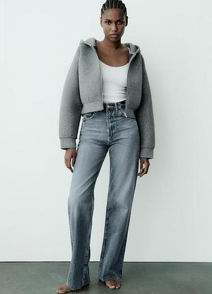 Джинси zara, джинси wide leg zara, trf high-rise wide-leg jeans