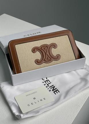 Кошелек celine zipped wallet cuir triomphe in#iole женский на подарок 14 февраля / 8 марта2 фото