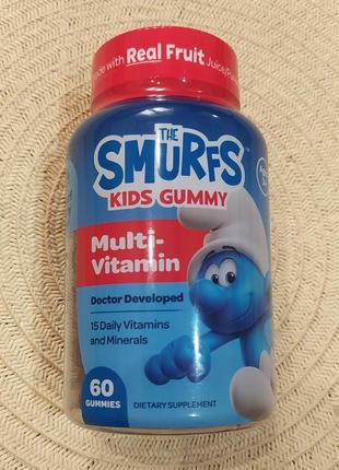 Вітаміни "the smurfs" для дітей від 3 років, зі смаком ягід, 60 жувальних мармеладок