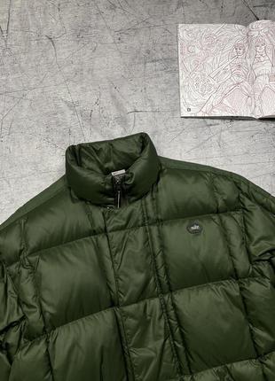 Теплый оливковый винтажный пуховик зимняя куртка nike vintage nike olive puffer down jacket5 фото