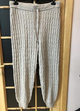 #141 штани вʼязані трикотажні вовна полієстр