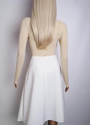 Шикарная белая винтажная юбка с вышивкой kaleidoscope3 фото