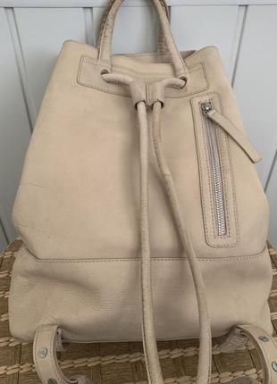 Кожаная сумка рюкзак цвета пыльной розы от nile3 фото
