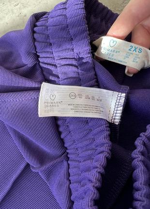 Фиолетовые брюки расклешенные штаны primark cares стильные со стрелками клеш 2xs сиреневый цвет 💜7 фото