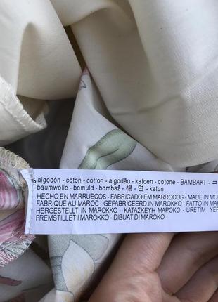 Юбка а-силуэт с карманами,цветочный принт, хлопок, zara5 фото