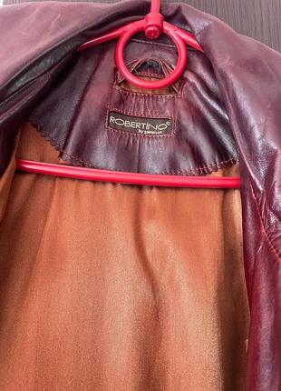 Идеальная стильная кожаная ржа ружа коричневая куртка весна6 фото