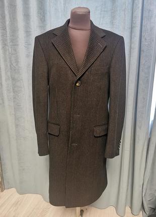 Шерстяное фирменное мужское пальто