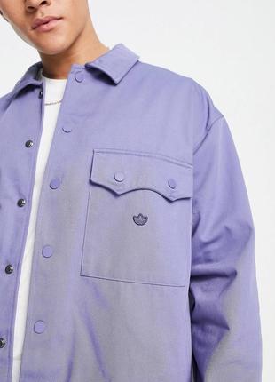 Лиловый бомбер adidas фиолетовая рубашка адидас оригинал куртка пиджак adidas originals adicolor contempo twill jacket2 фото