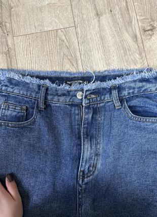 Современные джинсы палаццо, джинсы женские свободного кроя, джинсы моммы с высокой посадкой10 фото